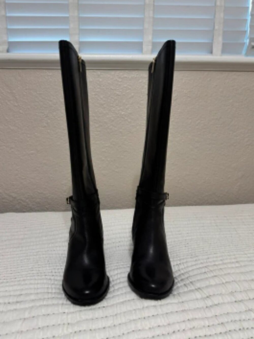 Naturalizer Kamila Black Knee-High Block Heel Boots Size 8M